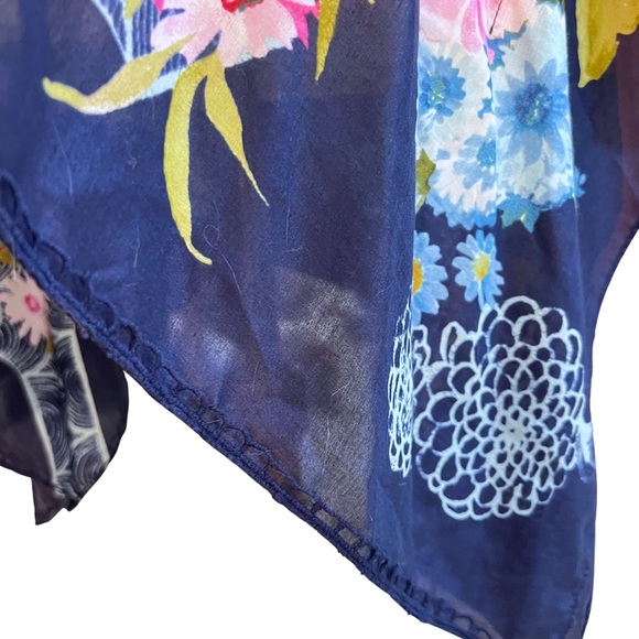 CHICO’S Blue Floral‎ Party Garden Ruana - Picture 8 of 8